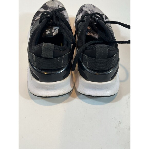 Under Armour Shoes Womens Size 8 Black Floral Running Sneakers 1285750-001 - Picture 5 of 11